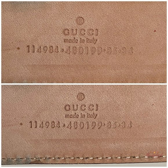 Authentic Gucci Gray Guccissima Leather Silver Interlocking G Buckle Belt 85/34 - Picture 8 of 12